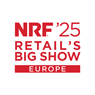 Logo de l'événement NRF 2025 Retail's Big Show Europe, fond blanc avec texte rouge