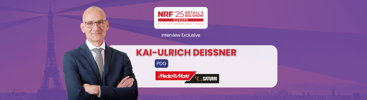 Interview exclusive de Kai-Ulrich Deissner, PDG de MediaMarktSaturn, dans le cadre du NRF 2025 : Retail's Big Show Europe à Paris du 16 au 18 septembre 2025.